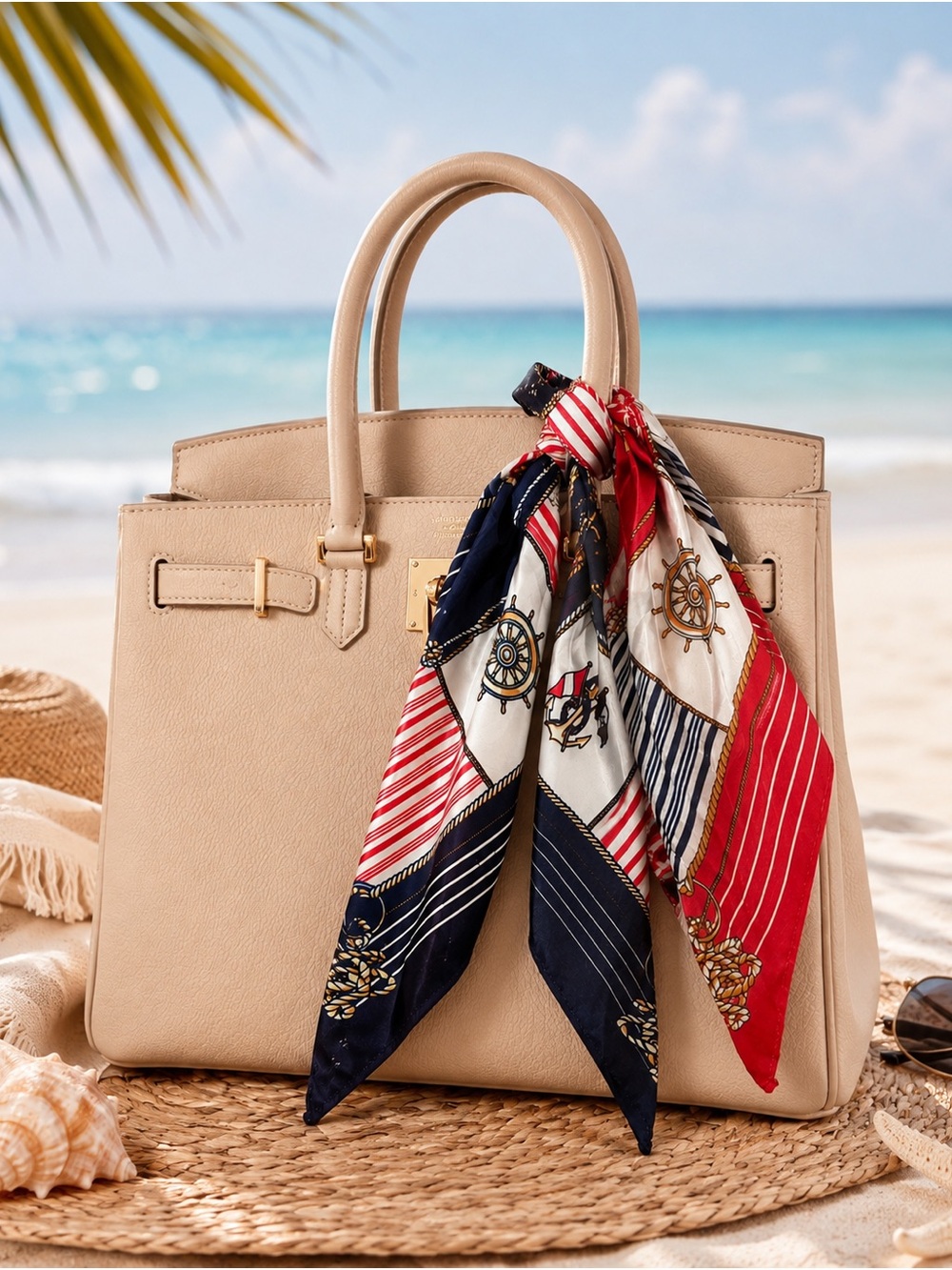 ⚓️ Nautical Scarf twilly brown, navy or red